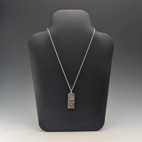 1977年 英国 純銀製 ジュビリーインゴットペンダント計20.1g 純銀ネックレス付 RJ